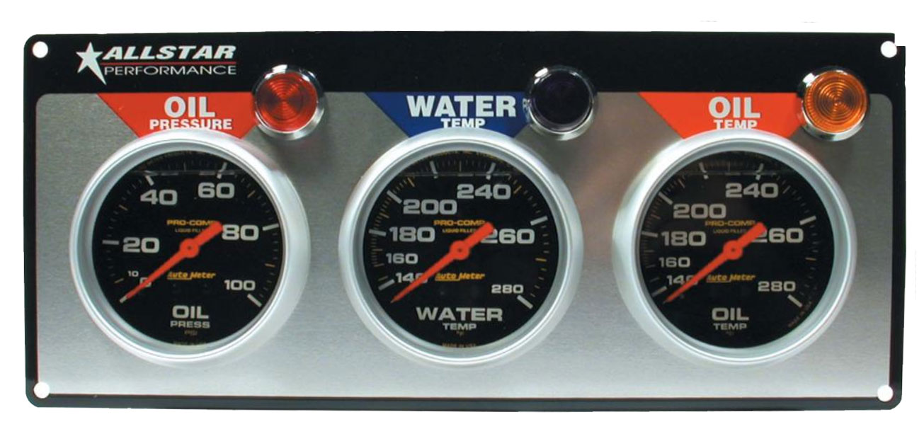 thumbnail image 2 of 3 Gauge Panel, 2-5/8 Inch Chrome - Universal Mount V240036-1 2 of 2